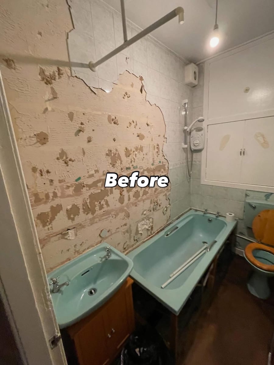 Bathroom before renovation by A&A Plumbing